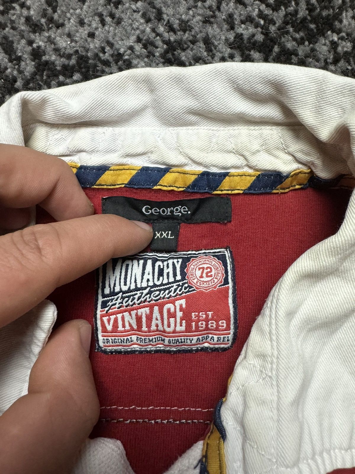 George × Vintage Vintage Y2K George Lauren Style Embroidered Logo Polo Size US XL / EU 56 / 4 - 6 Thumbnail