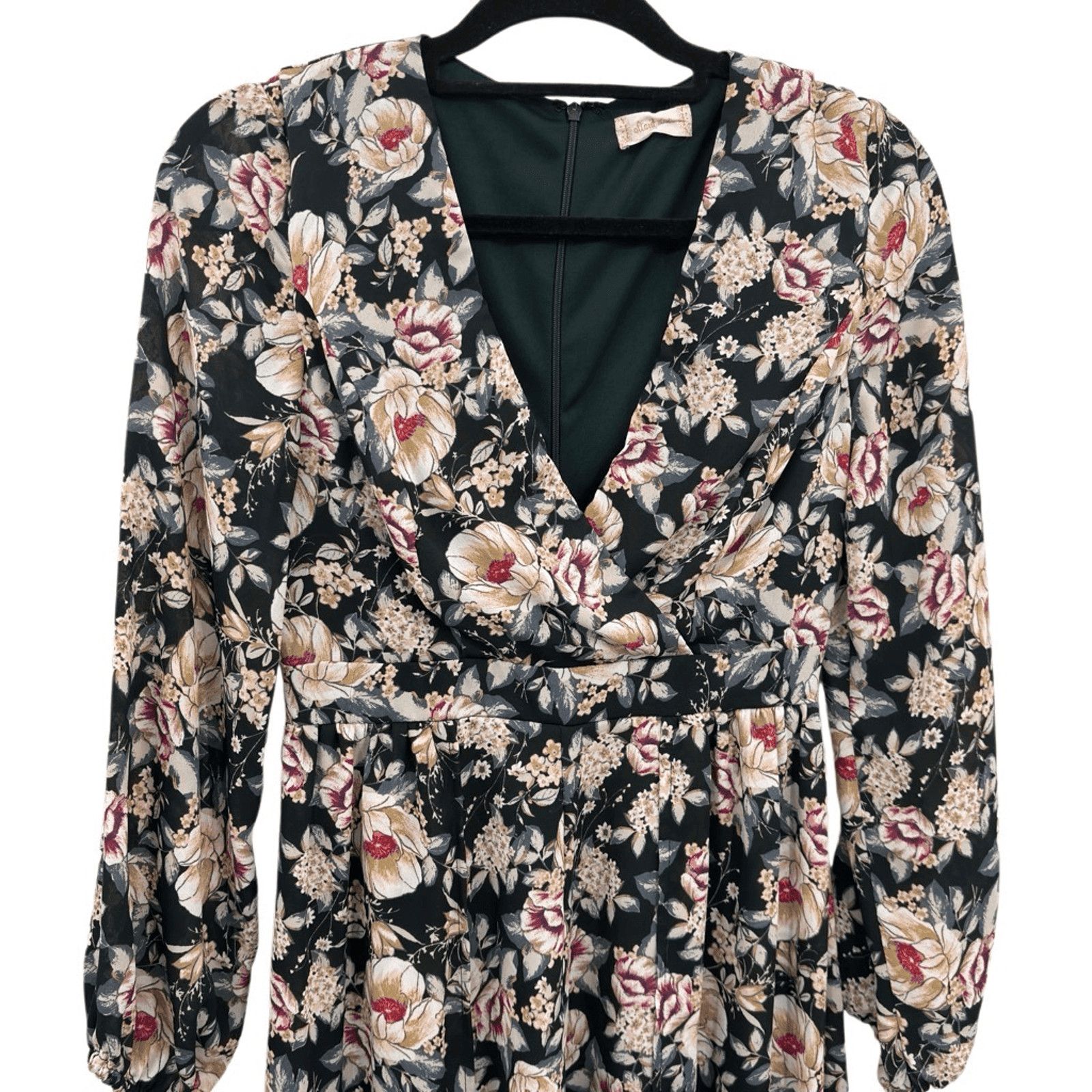 Nordstrom Altar'd State Floral Chiffon Walk-Through Maxi Romper Small Size 26" / US 2 / IT 38 - 5 Thumbnail