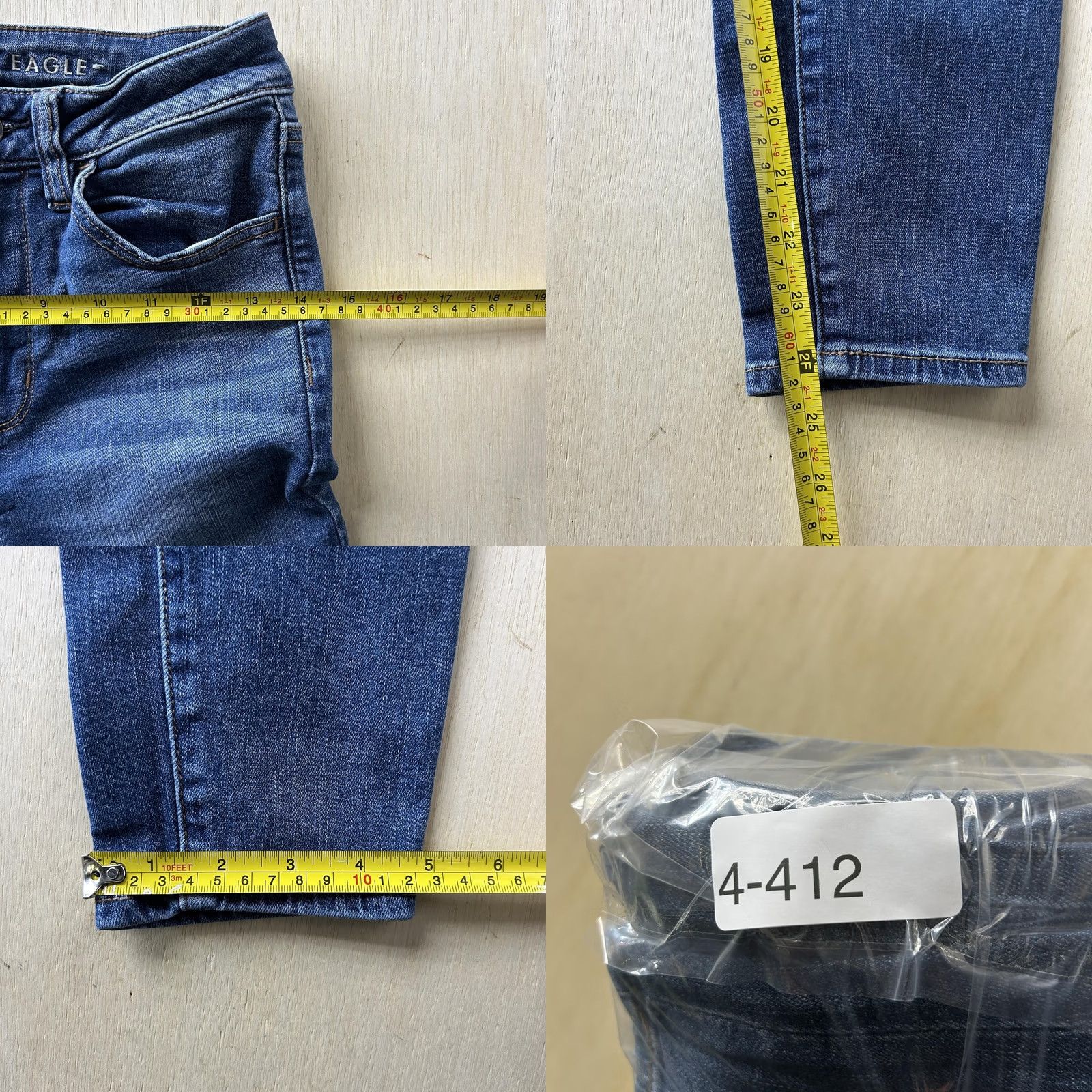 American Eagle Outfitters American Eagle Outfitters Womens 6 Short Blue Distressed Skinny Jeans Size 28" / US 6 / IT 42 - 8 Thumbnail