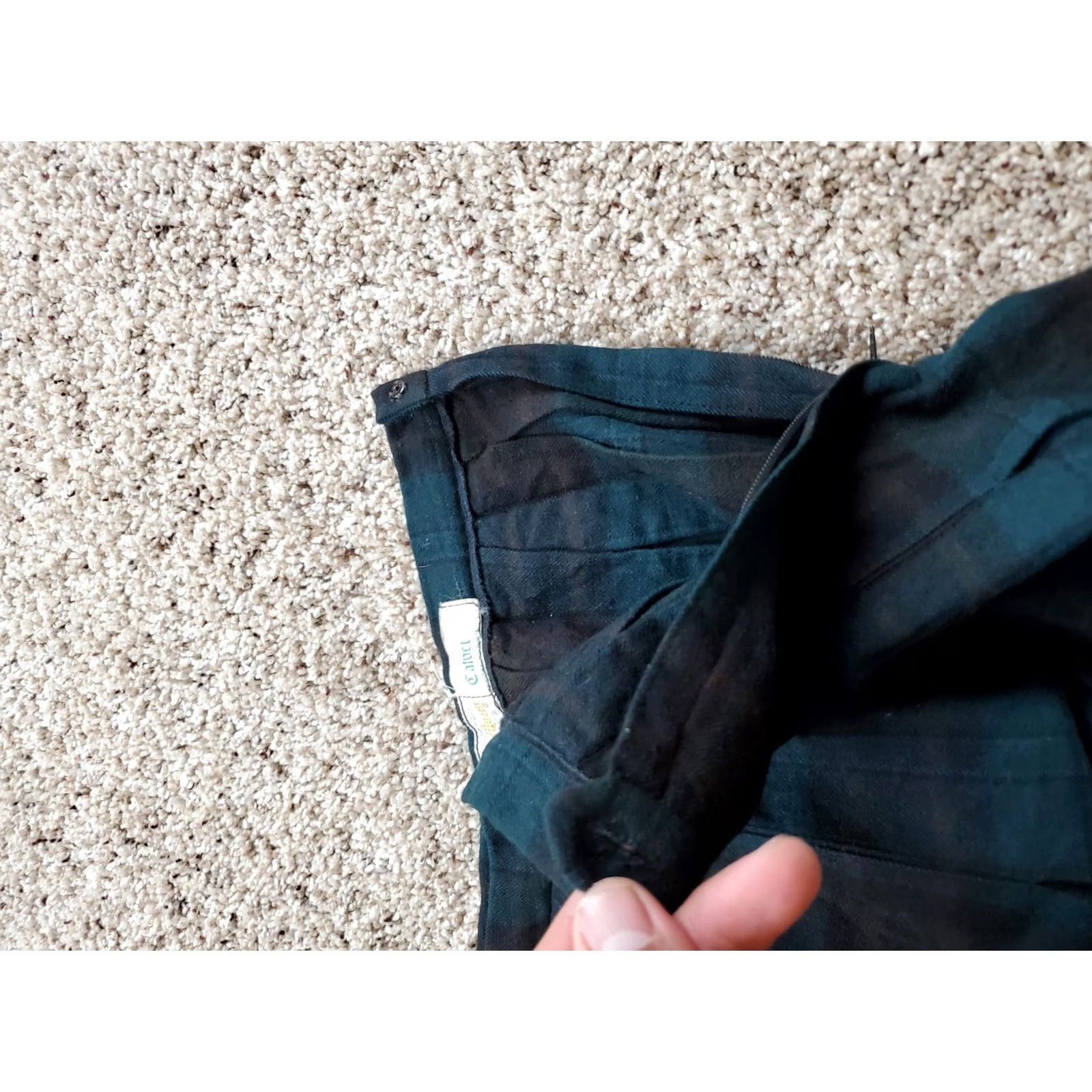 Vintage VINTAGE Highland Queen Skirt Womens 10 Green Blue Tartan Wool Pleated Calvet Canada 90s Size 32" / US 10 / IT 46 - 7 Thumbnail