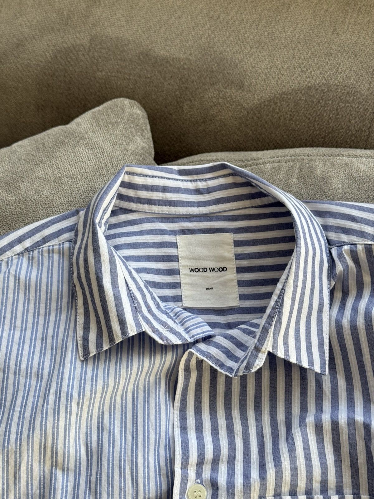 Wood Wood Wood Wood Stripe Button Up Shirt size S-M Size US S / EU 44-46 / 1 - 4 Thumbnail
