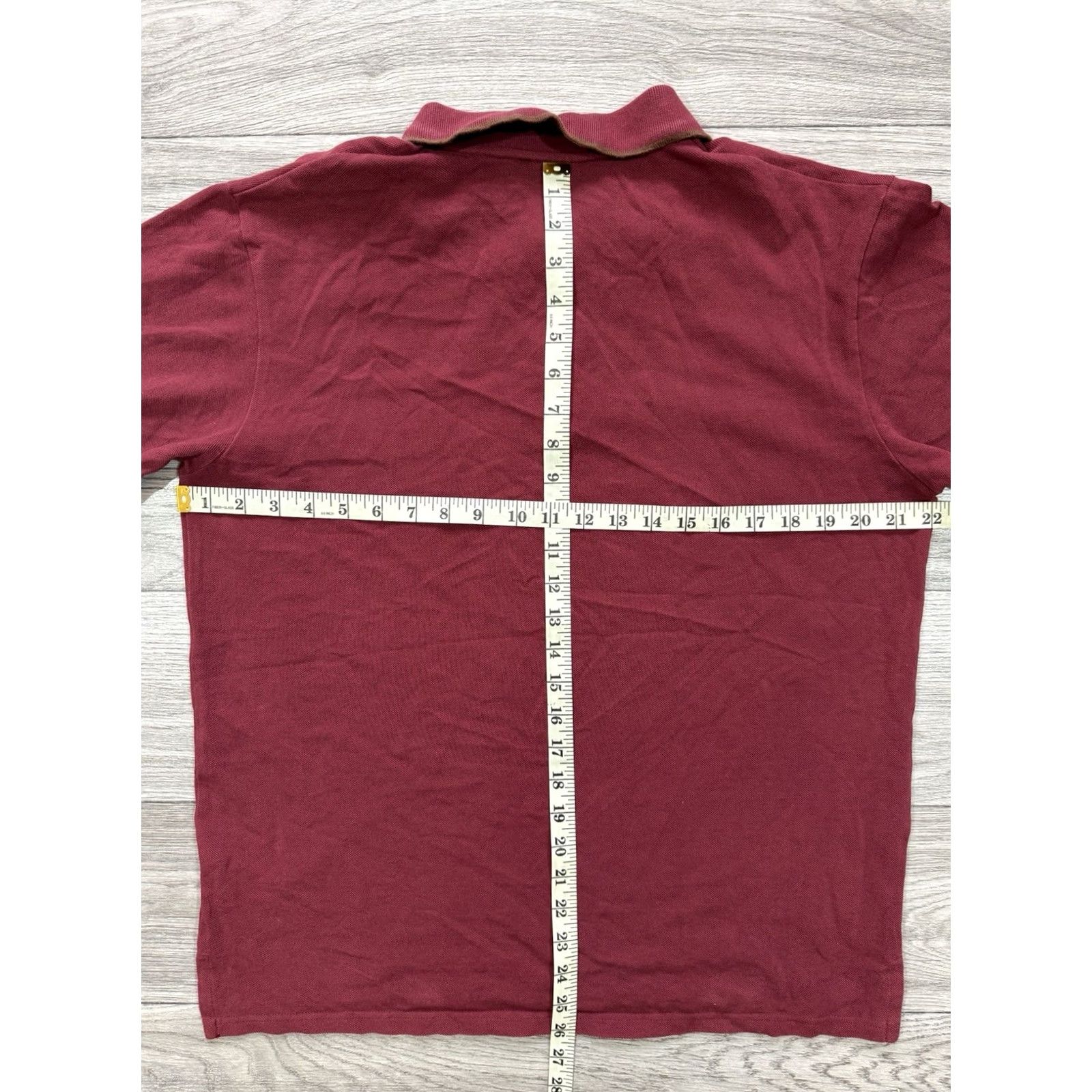 Vintage YSL Polo Shirt Short Sleeve Embroidered Small Logo Size L Burgundy Cotton Men Polo Shirt Short Sleeve Burgundy YSL Logo Polo Mens L Size US L / EU 52-54 / 3 - 3 Thumbnail