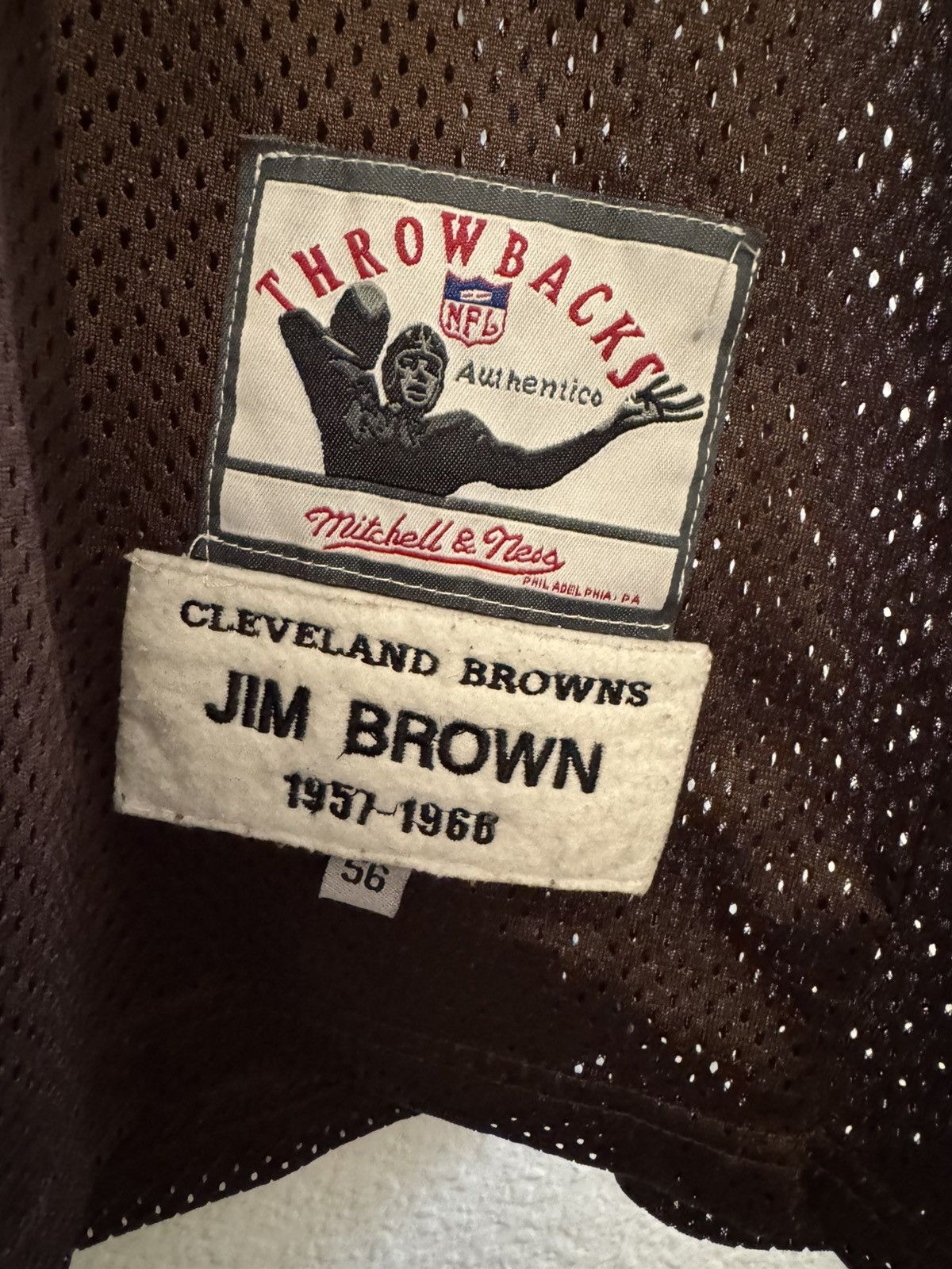 Mitchell & Ness Mitchell & Ness Jim Brown Cleveland Browns 1964 Size US XL / EU 56 / 4 - 2 Thumbnail