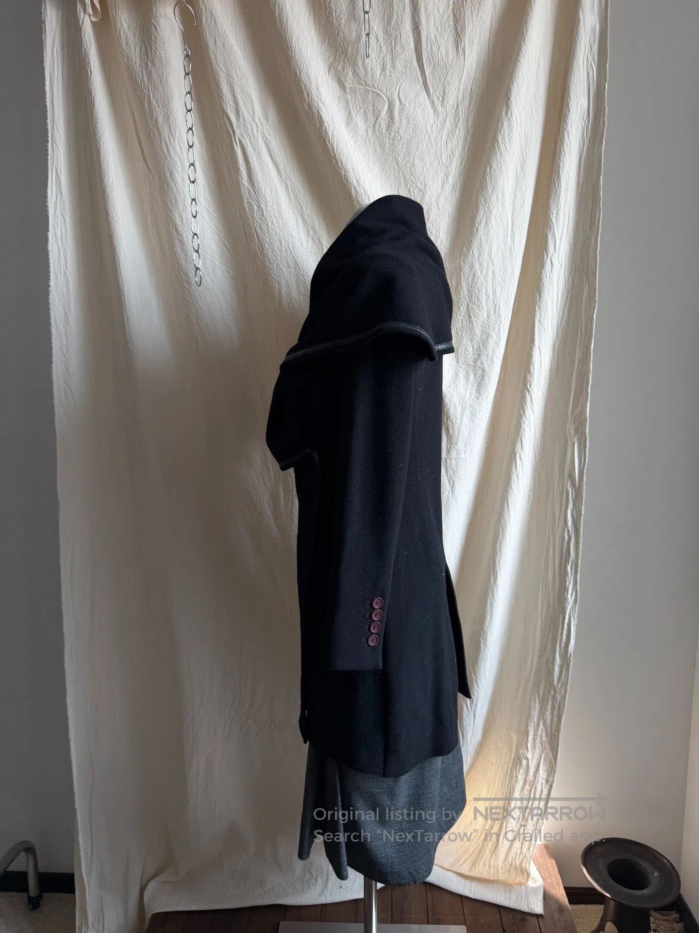 Paoloni PAOLAFRANI Shawl Collar Wool Coat. Size M / US 6-8 / IT 42-44 - 7 Thumbnail