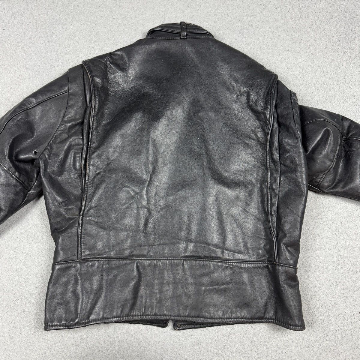 Vintage Berman's Leather Jacket Vintage 60/70s Lenzip biker punk Size US L / EU 52-54 / 3 - 13 Thumbnail