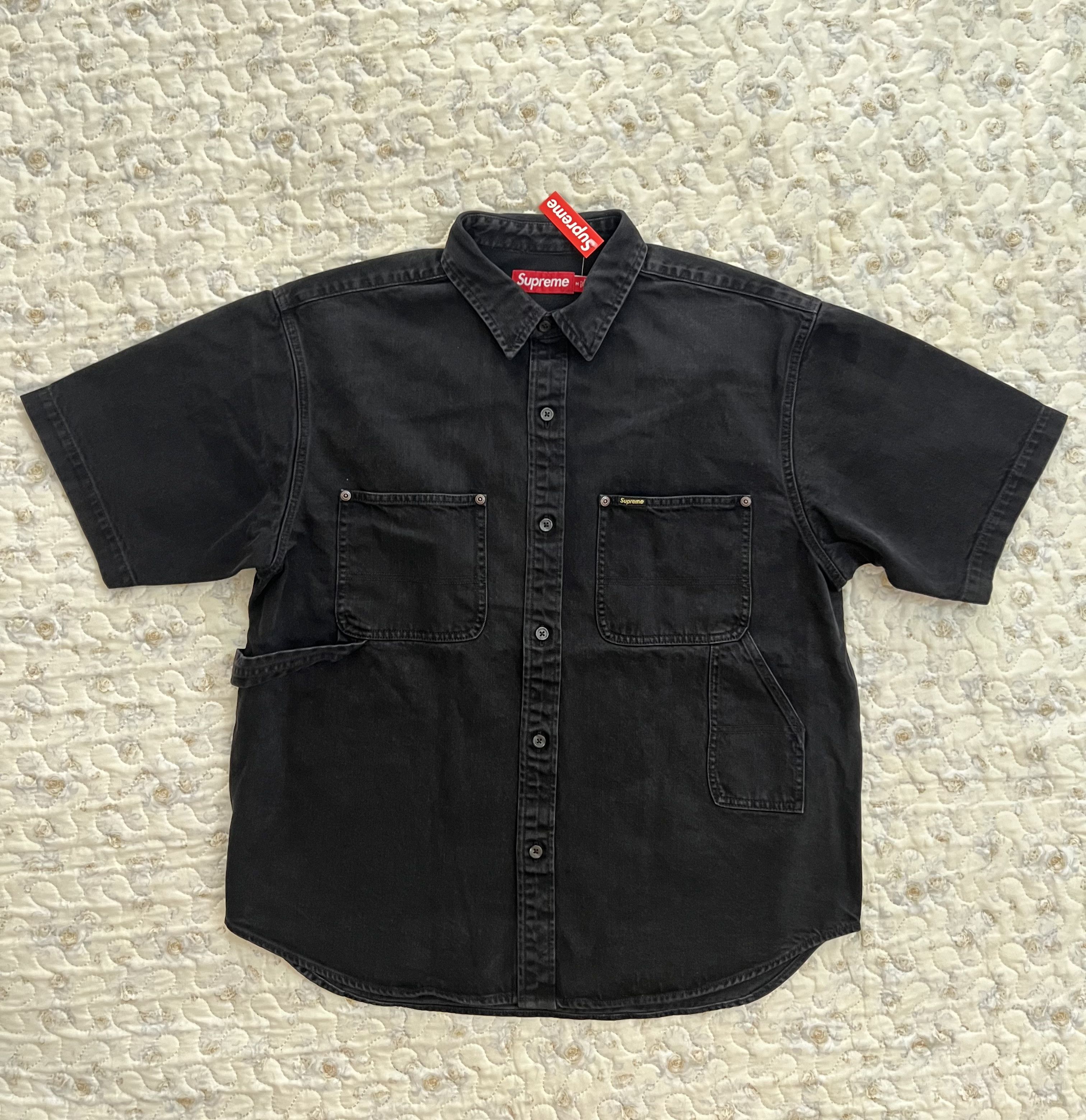 Supreme Supreme Loose Fit S/S Denim Painter Shirt Medium black | Grailed