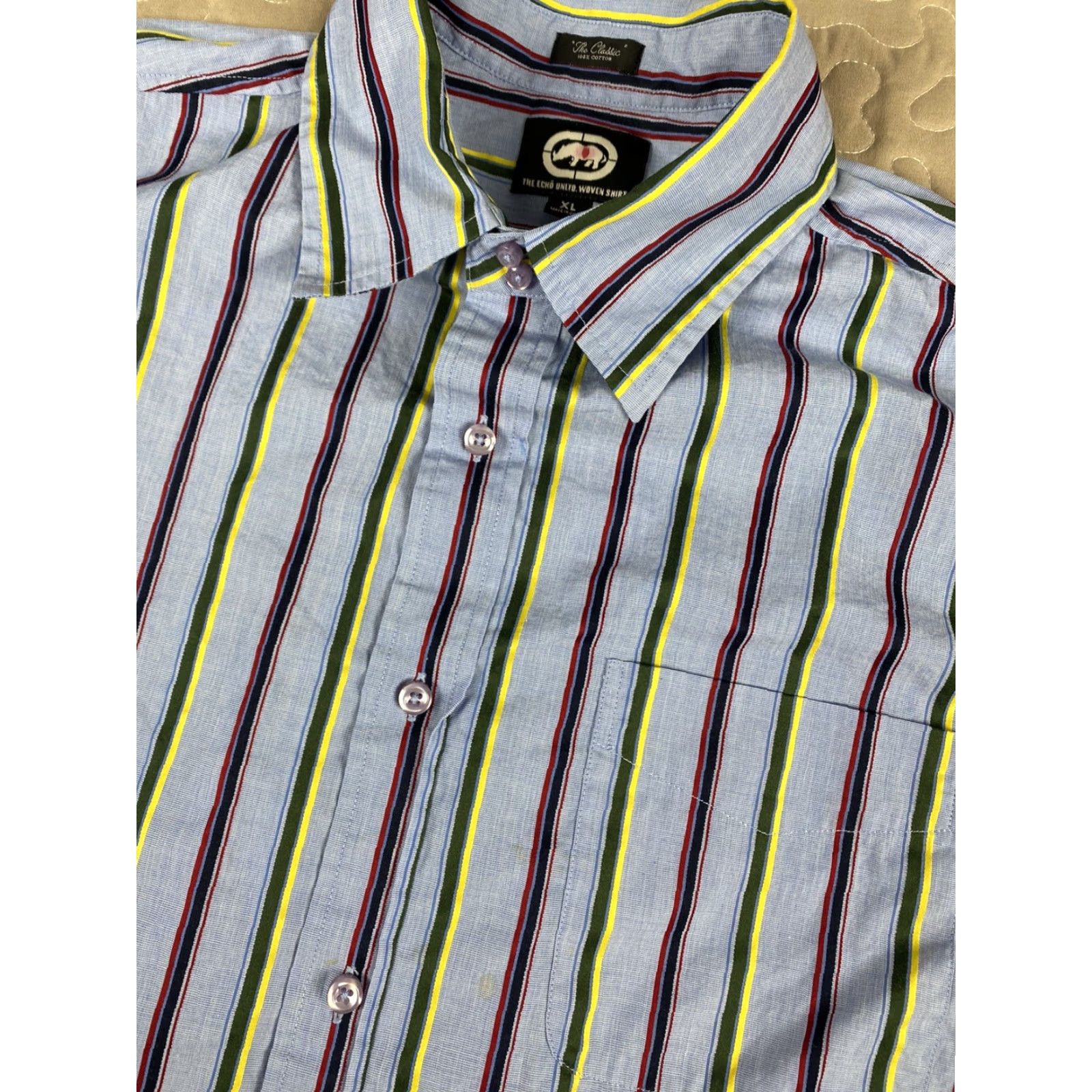 Ecko Unltd. VINTAGE Ecko ULTD Classic Button-Down Dress Shirt Mens XL Blue Stripes Shirt Mens XL Blue Stripes Work Casual Size US XL / EU 56 / 4 - 3 Thumbnail