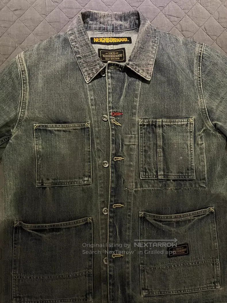 Neighborhood Neighborhood Four-pocket Destroyed Oiled Washed Denim Jack Size US M / EU 48-50 / 2 - 7 Thumbnail
