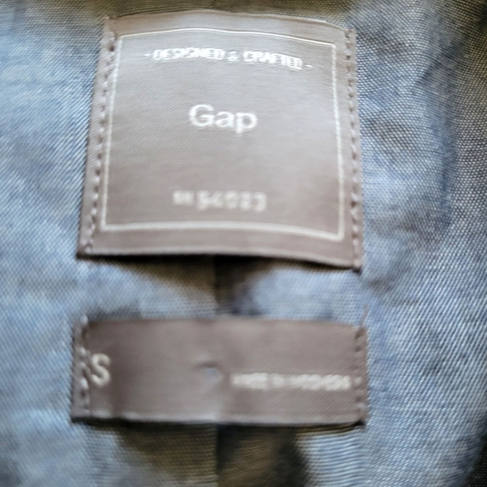 Gap Gap Denim Blue Tweed Moto Jacket - Women Size S, Zip Up, Long Sleeve, Casual Coat Size S / US 4 / IT 40 - 4 Thumbnail