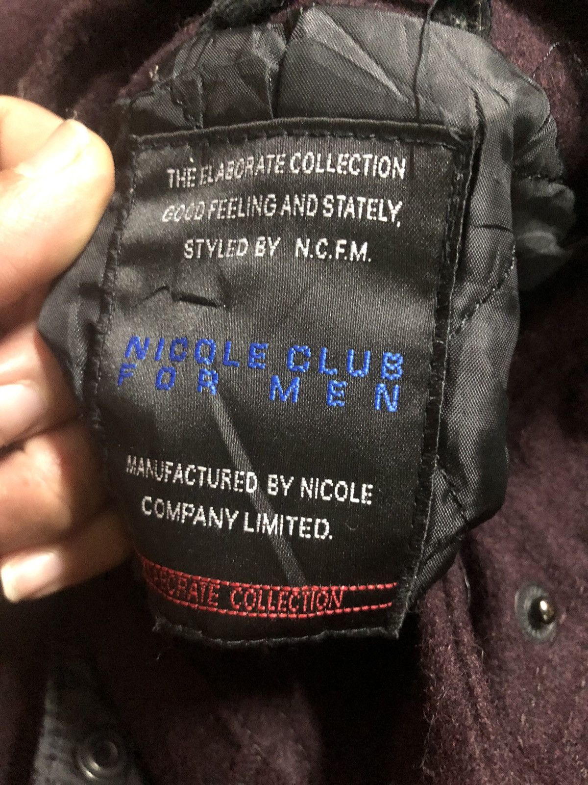 Hysteric Glamour × Japanese Brand × Nicole Club Nicole Club For Men Wool Blend Biker Punk Jacket Size US S / EU 44-46 / 1 - 3 Thumbnail