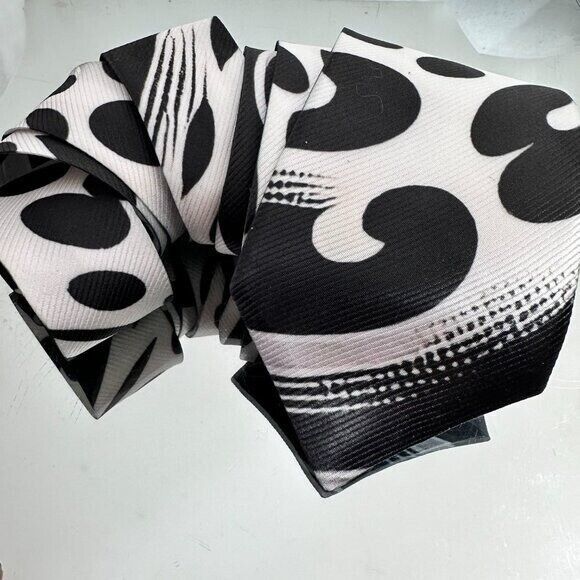 Handmade Mens Tie Trippy Cheetah Snow Leopard Menswear Necktie Optic Size ONE SIZE - 7 Thumbnail