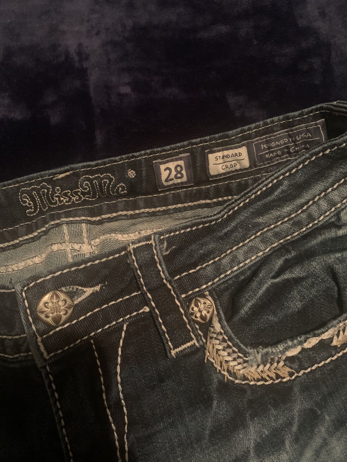Vintage MissMe Jeans Streetwear Vintage Scene Fashion 2000s 00 women Size 28" / US 6 / IT 42 - 3 Thumbnail