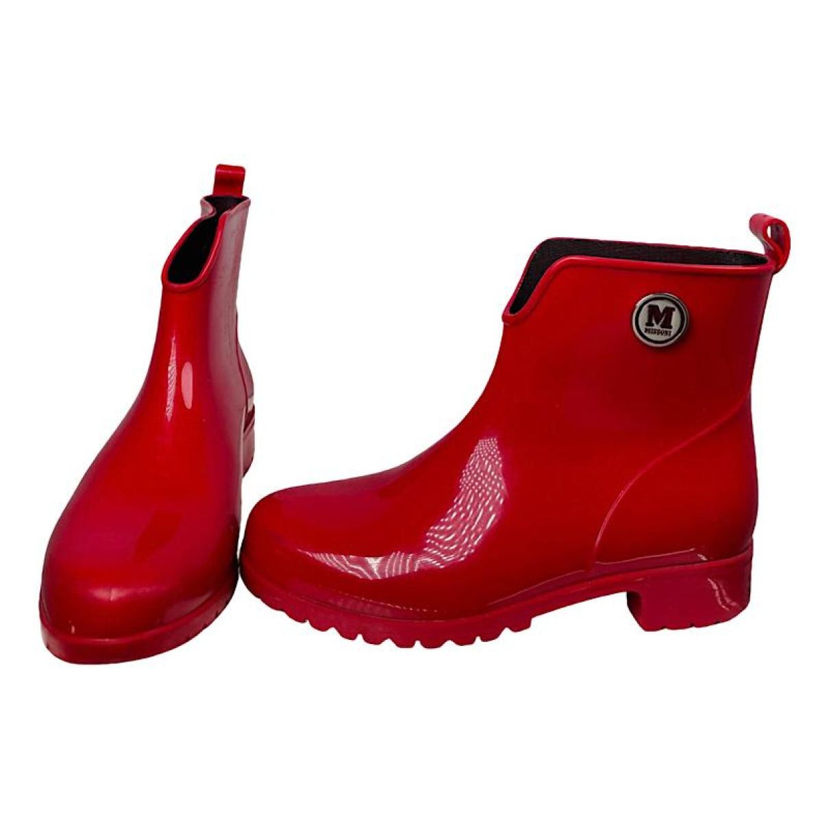 Missoni Red Plastic Ankle Boots Size US 6 / IT 36 - 1 Thumbnail