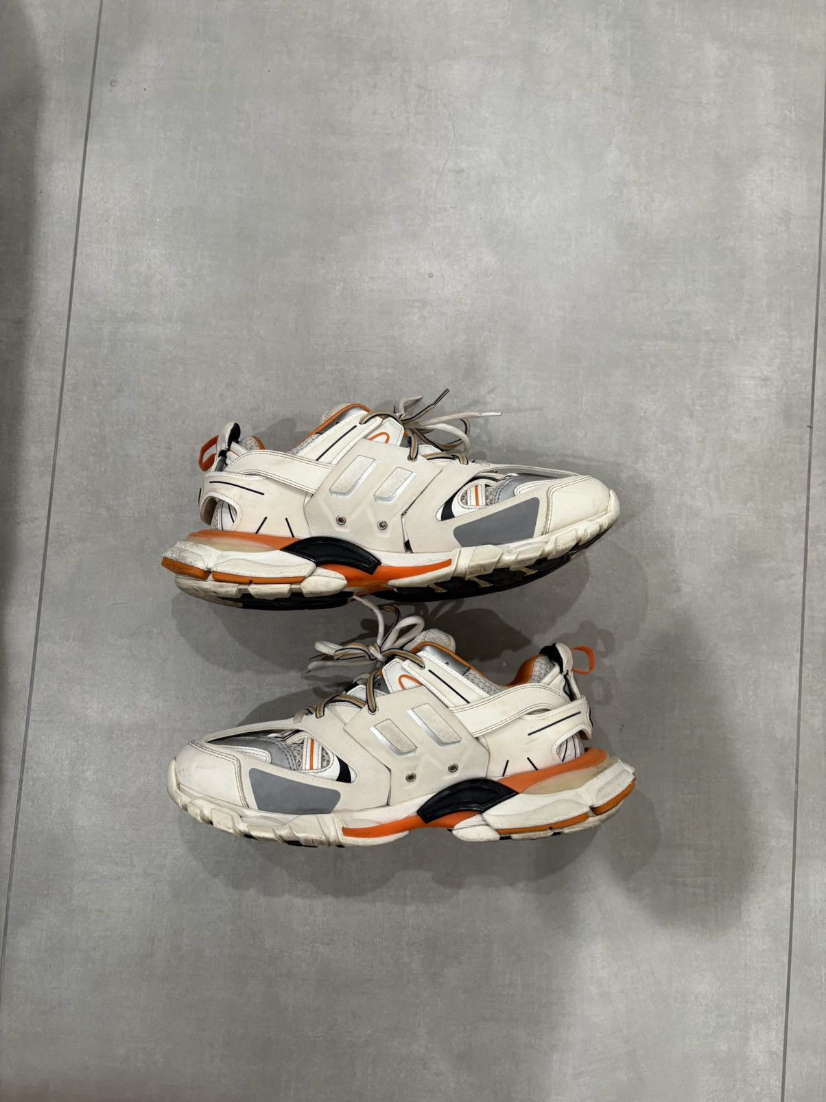 Balenciaga white and orange balenciaga tracks. Size US 10 / EU 43 - 2 Thumbnail