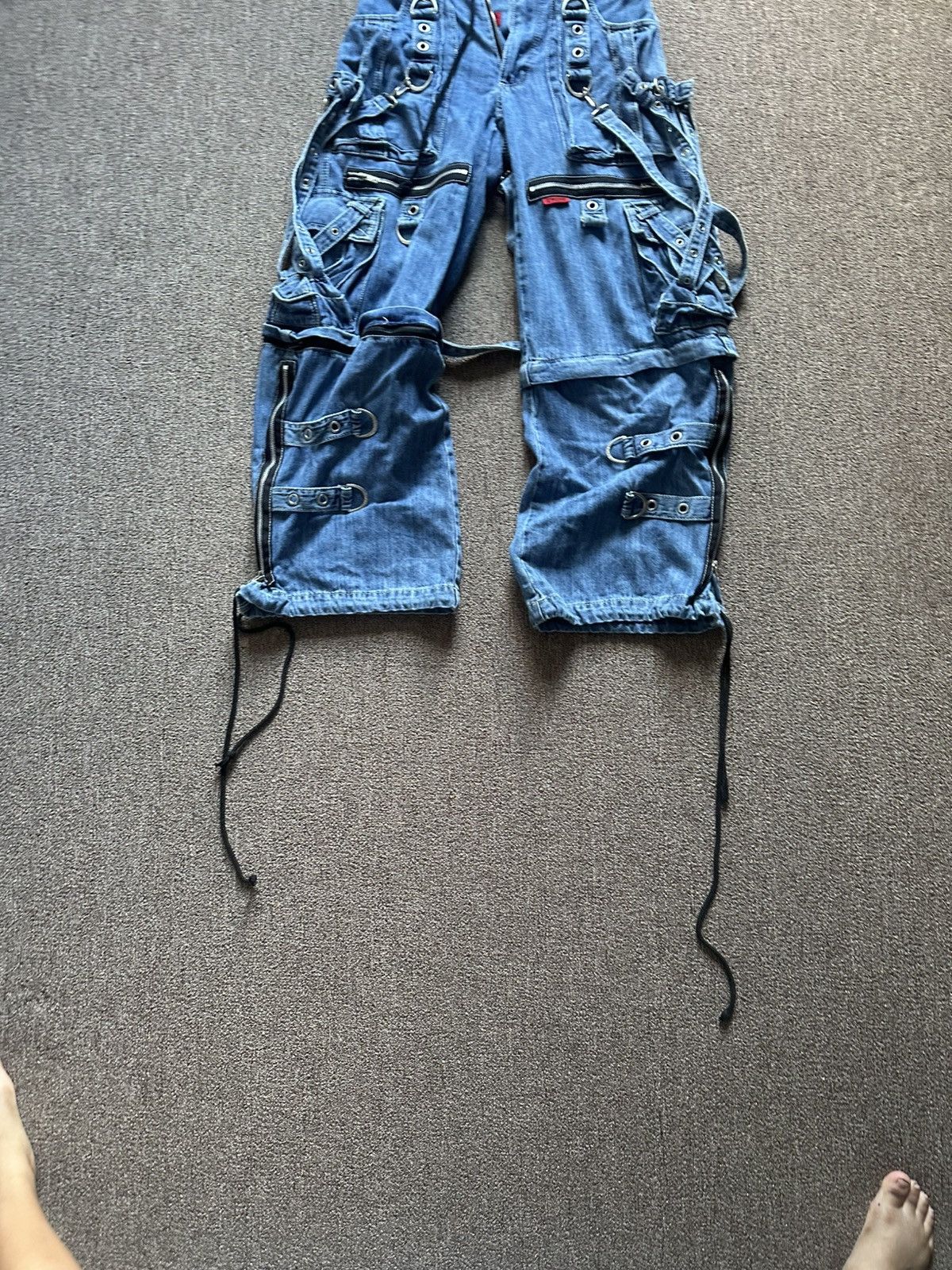Tripp NYC Tripp NYC Denim X Strap Pants [Light Blue] XXS Size 26" / US 2 / IT 38 - 12 Thumbnail