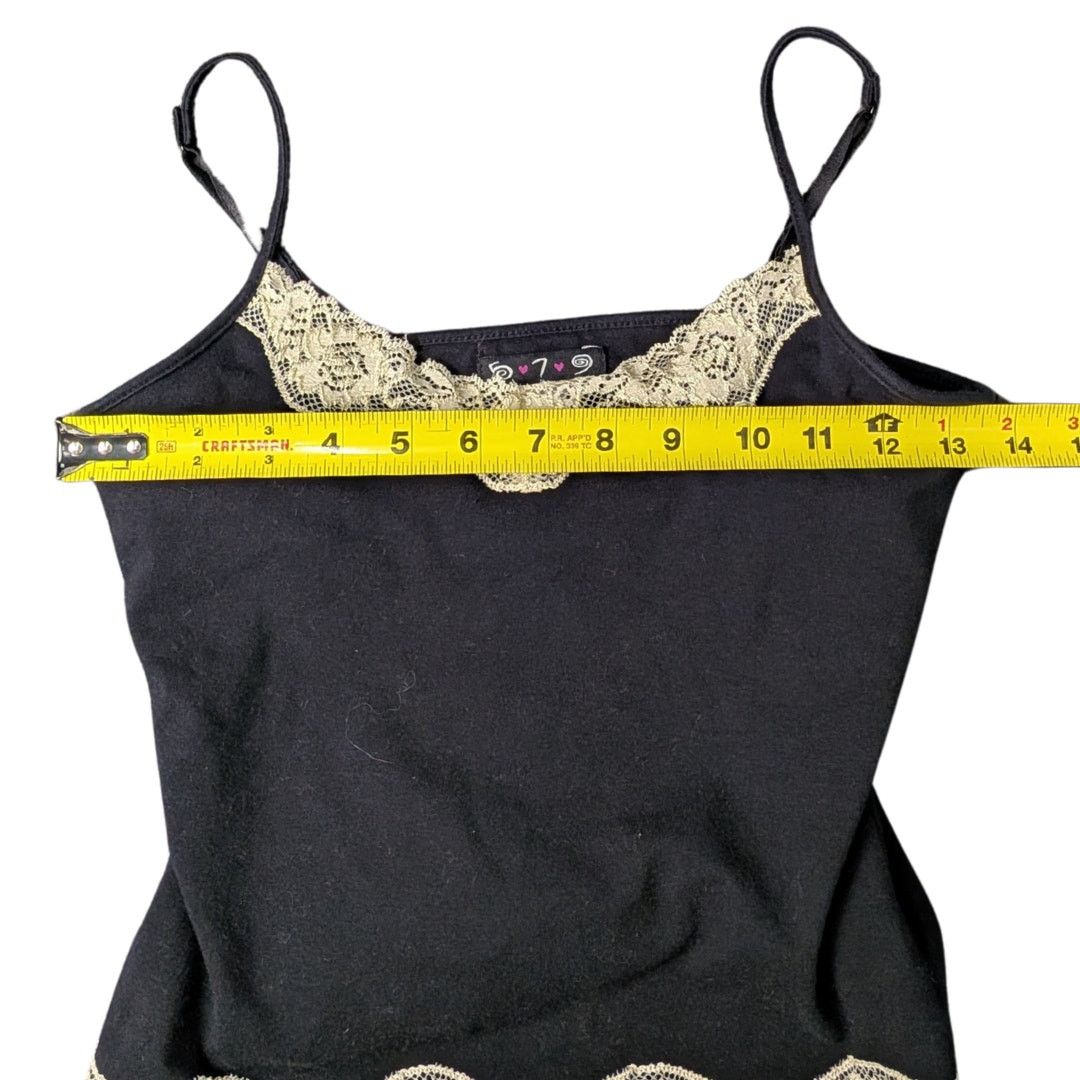 Vintage Vintage 5-7-9 Y2K Lace Hem Spaghetti Strap Top | Women's S Size S / US 4 / IT 40 - 4 Thumbnail