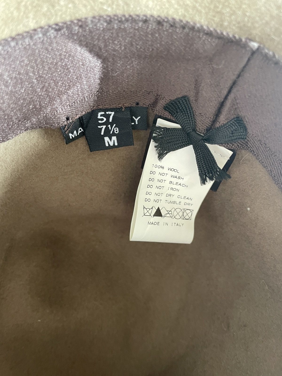 Vintage Rabbit Fur Lapin Fedora Brown Size 57 7 1/8 Made In Italy Size ONE SIZE - 4 Thumbnail