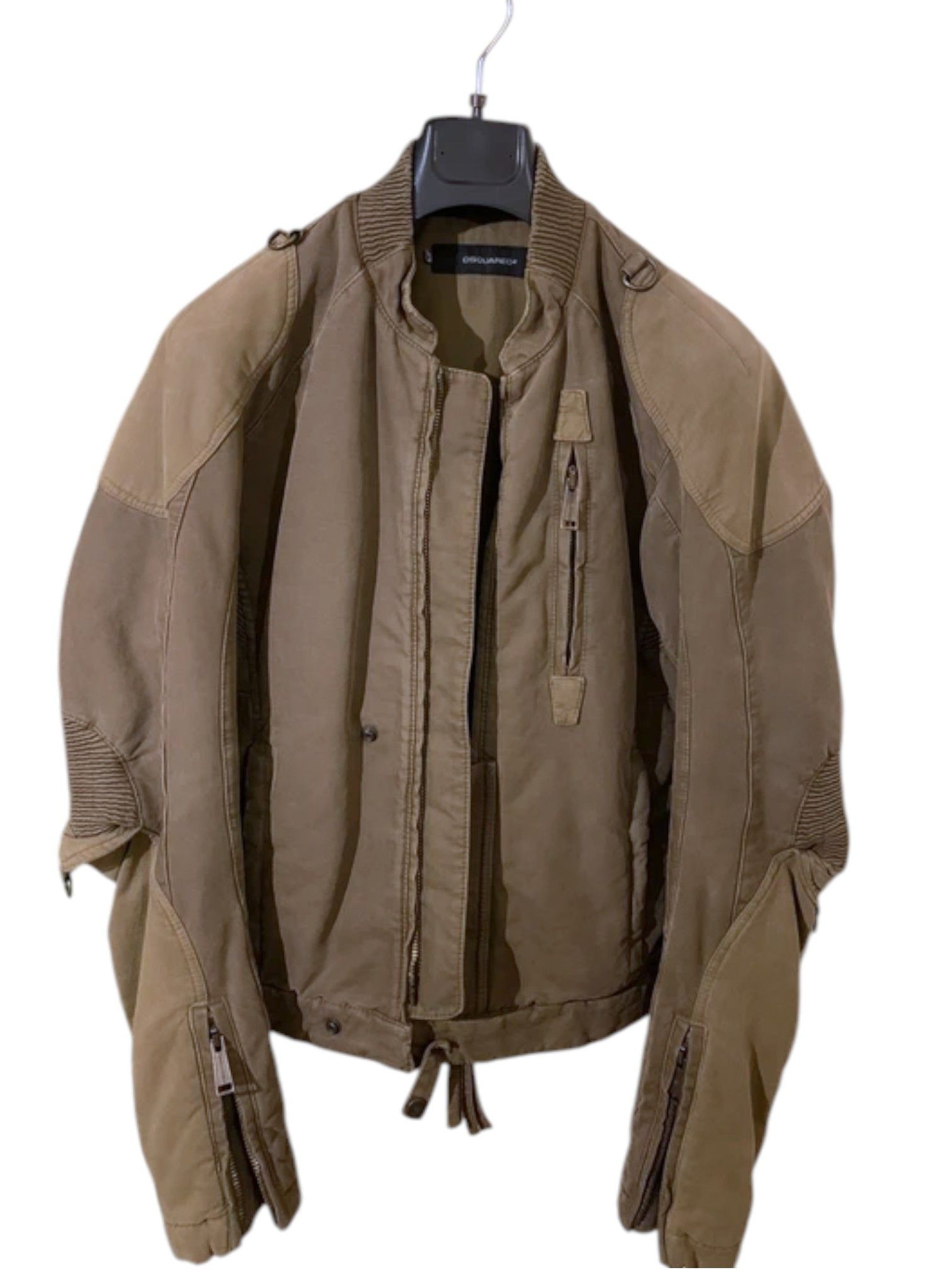 Dsquared2 Dsquared2 Moto Jacket – Ribbed Panels – Zip Detail Size US L / EU 52-54 / 3 - 2 Thumbnail