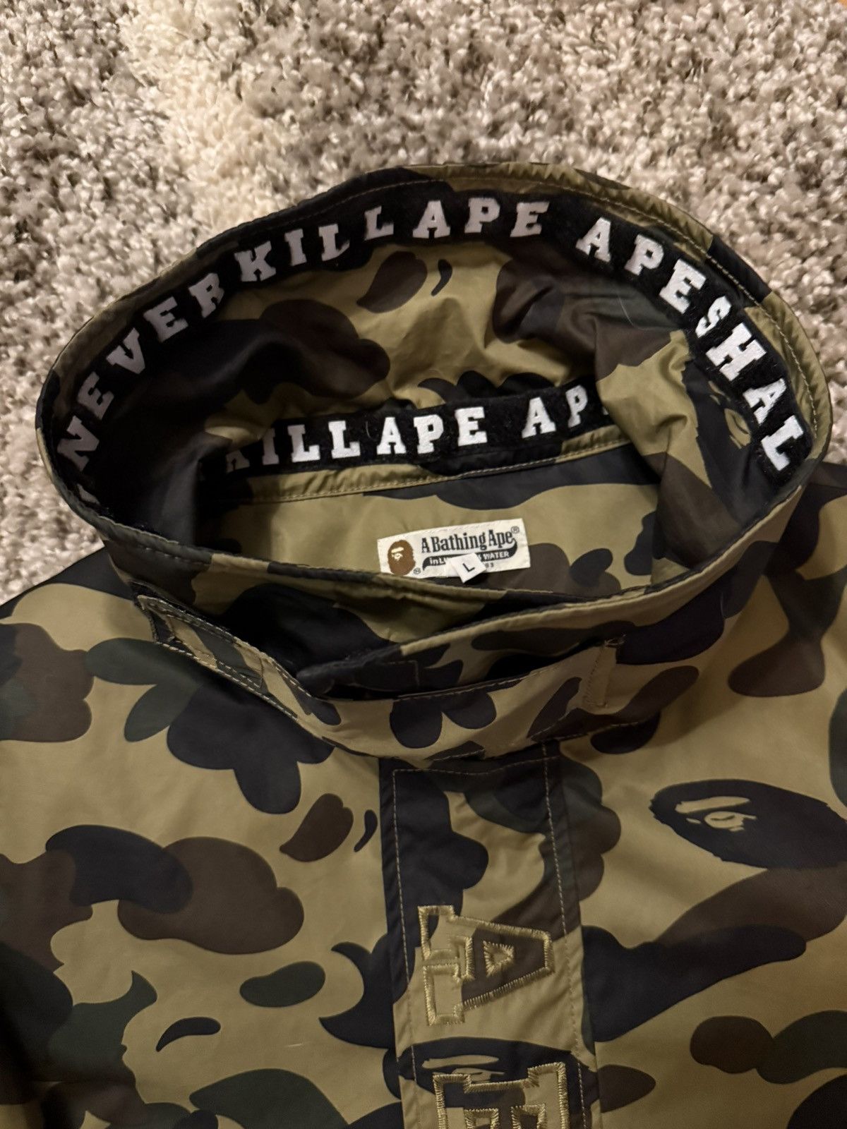Bape A Bathing Ape “1st Camo Rescue Windbreaker” Size US L / EU 52-54 / 3 - 3 Thumbnail