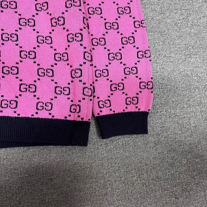 Gucci Gucci Double G Full Logo Knitted Sweater Size L / US 10 / IT 46 - 3 Thumbnail