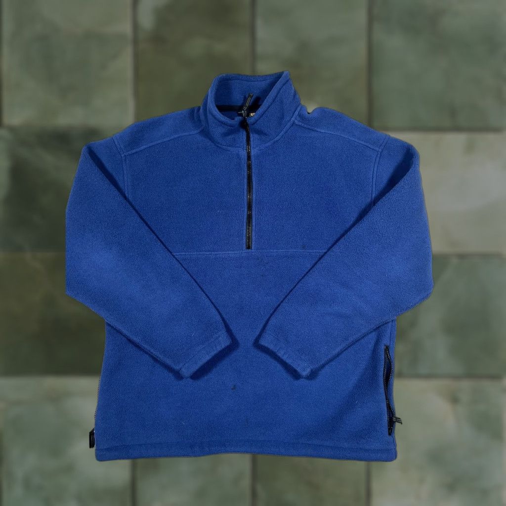 Eddie Bauer VINTAGE Eddie Bauer EBTEK Jacket Mens M Blue 1/4 Zip Fleece Pocket Zip Stand-Up Collar 90s USA Mens Size US M / EU 48-50 / 2 - 1 Thumbnail