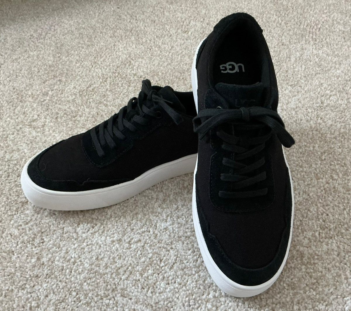 Ugg UGG Pearson Low Black Suede Canvas Sneakers 7.5M / 9W NWB Size US 7.5 / EU 40-41 - 1 Thumbnail