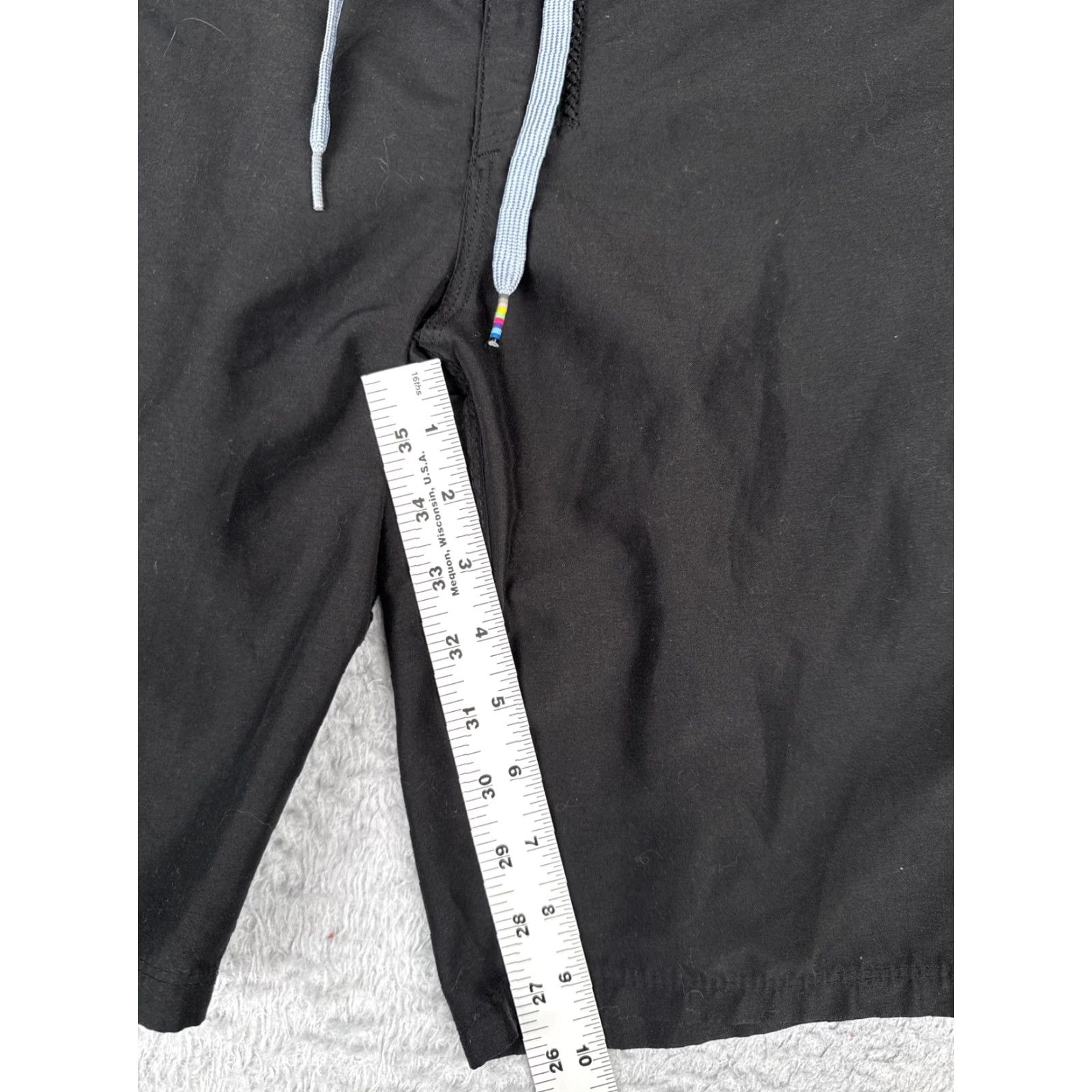 Hurley Hurley Board Shorts Mens 29x10 Black Swim Trunks Drawstring Cargo Pocket Surf Size US 29 - 7 Thumbnail