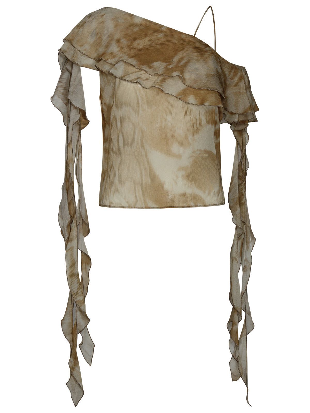 image of Blumarine Beige Viscose Blouse, Women's (Size Medium)