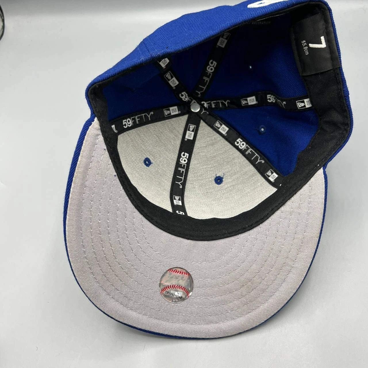 New Era Miami Marlins Hat Men 7 Blue Gray Embroidered Fitted Cap Size ONE SIZE - 2 Thumbnail