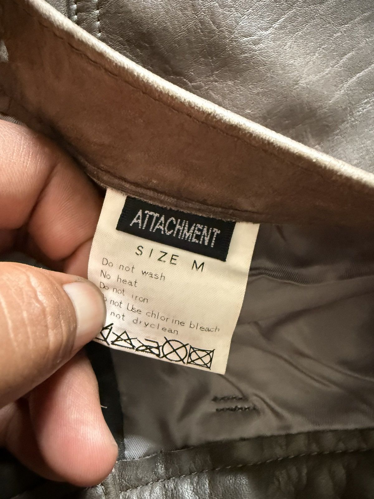 Kazuyuki Kumagai Attachment ATTACHMENT COWHIDE LEATHER PANTS MADE IN JAPAN Size US 32 / EU 48 - 7 Thumbnail