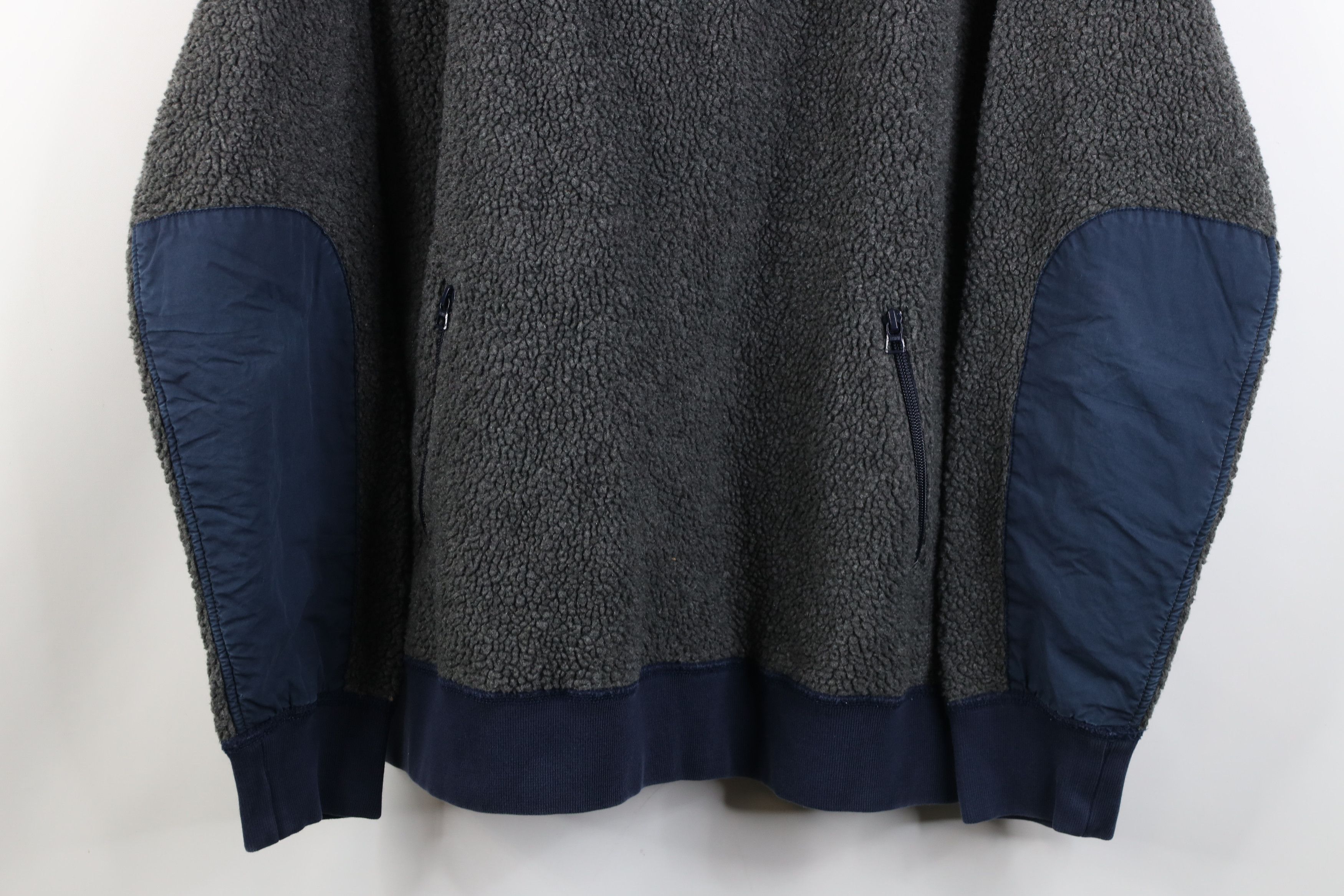 J.Crew Vintage J Crew Commando Pile Fleece Half Zip Sweater Gray Size US L / EU 52-54 / 3 - 3 Thumbnail