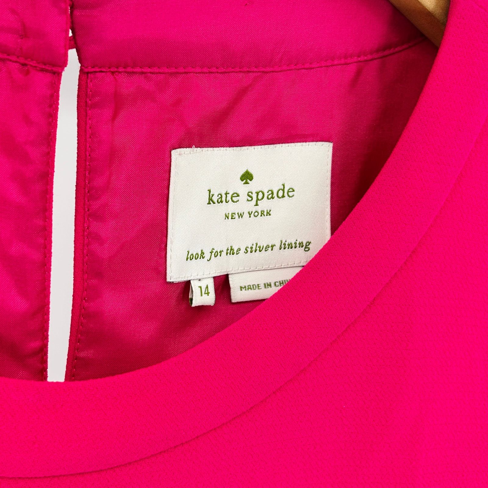 Kate Spade Kate Spade Hot Pink Scalloped Tiered Shift Dress Size XL / US 12-14 / IT 48-50 - 5 Thumbnail