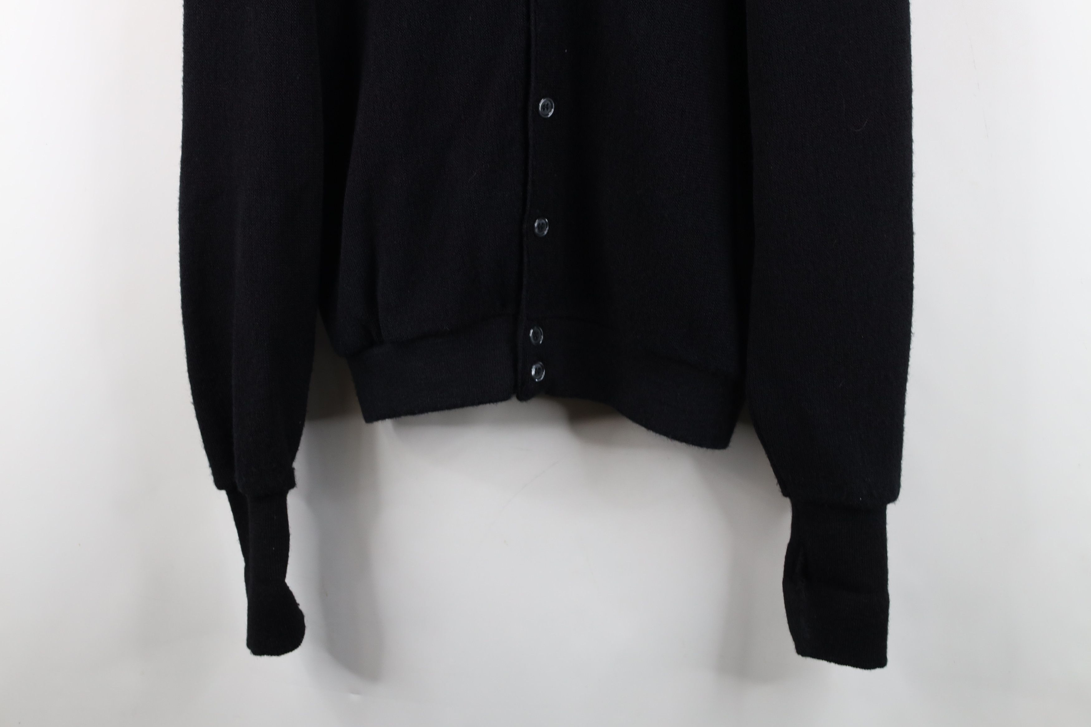 Vintage Vintage 70s Streetwear Cobain Cardigan Sweater Black USA Size US M / EU 48-50 / 2 - 3 Thumbnail