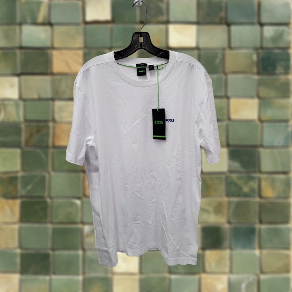 Hugo Boss HUGO BOSS T-Shirt Mens XL Crew Neck Short Sleeve White Logo NWT Tape Size US XL / EU 56 / 4 - 1 Thumbnail