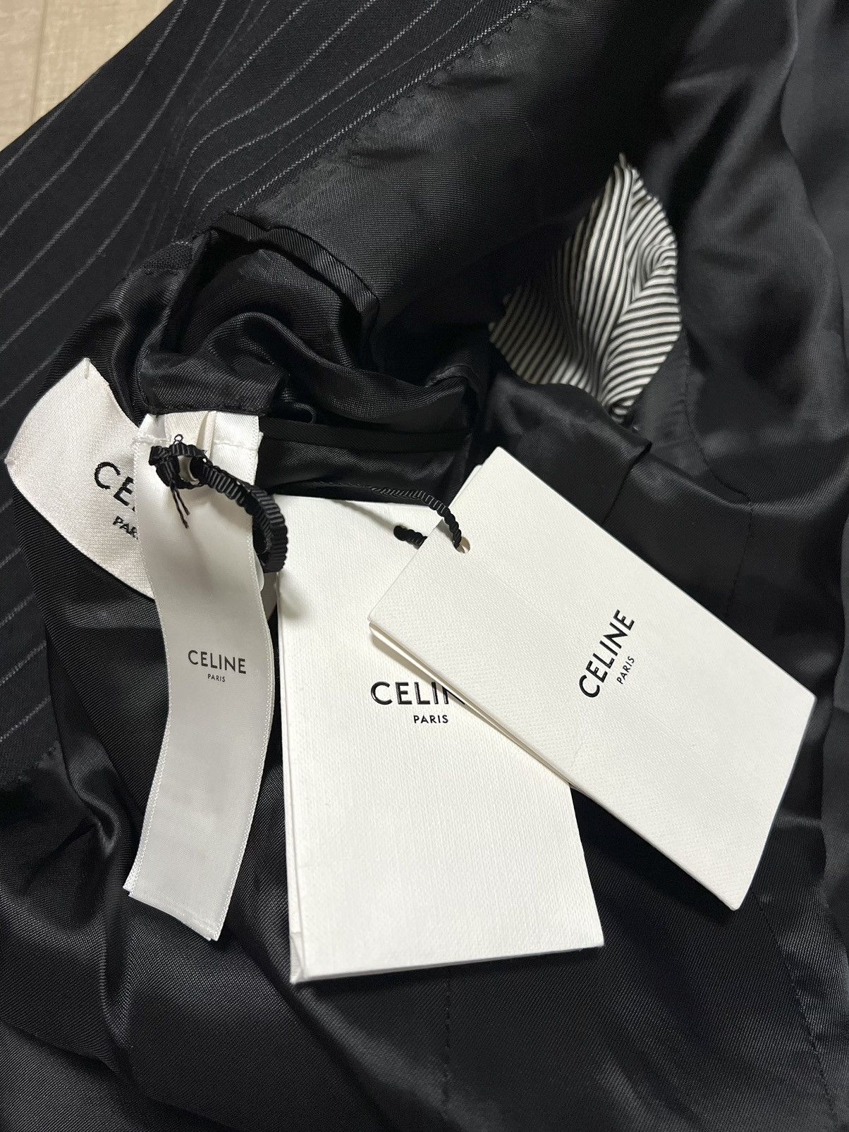 Hedi Slimane × Saint Laurent Paris SS21 Double Breasted Striped Rectangle Jacket sz46 Size 46S - 8 Thumbnail