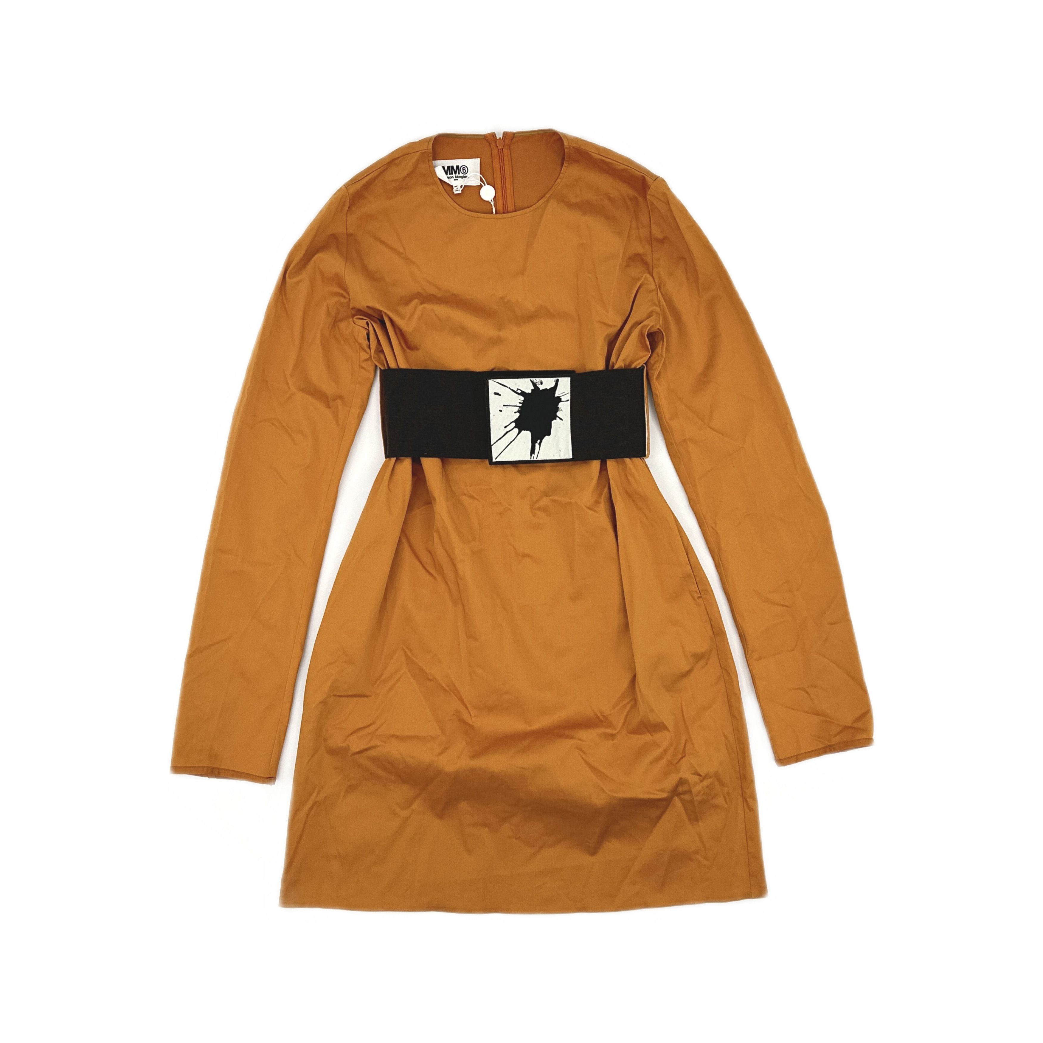 MM6 MM6 Maison Margiela Brown Long Sleeve Midi Dress Size 42 Size M / US 6-8 / IT 42-44 - 1 Thumbnail