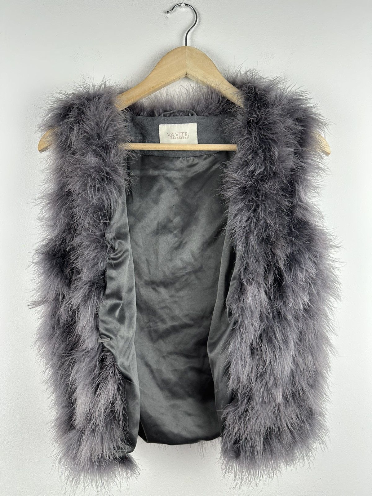 Vintage Vavite Vest made of Ostrich feathers very rare Size S / US 4 / IT 40 - 3 Thumbnail