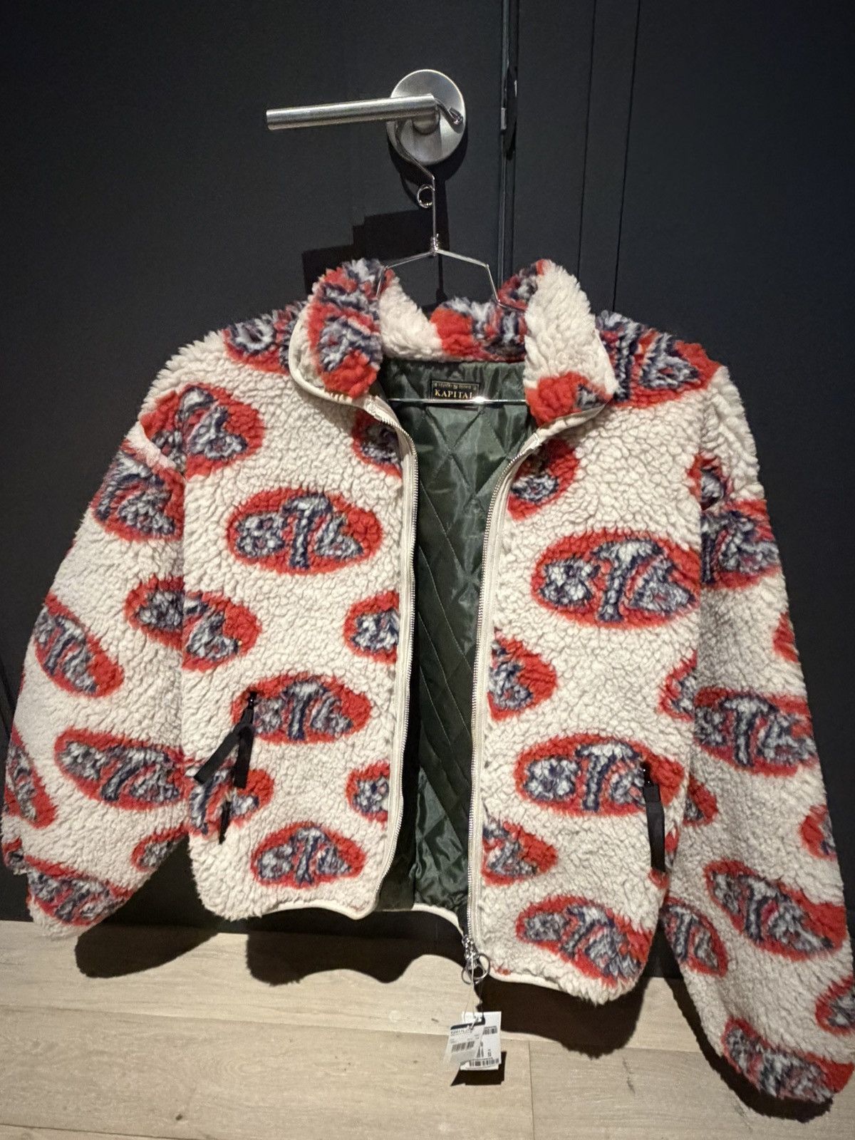 Kapital Kapital Drizzler Cropped Printed Fleece Jacket Size US XL / EU 56 / 4 - 1 Thumbnail