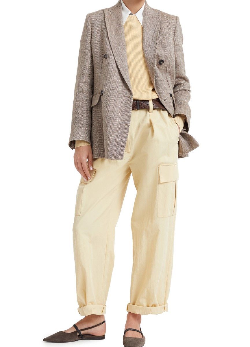 Brunello Cucinelli o1la1rc1a0425 Pants in Yellow Size 30" / US 8 / IT 44 - 4 Thumbnail