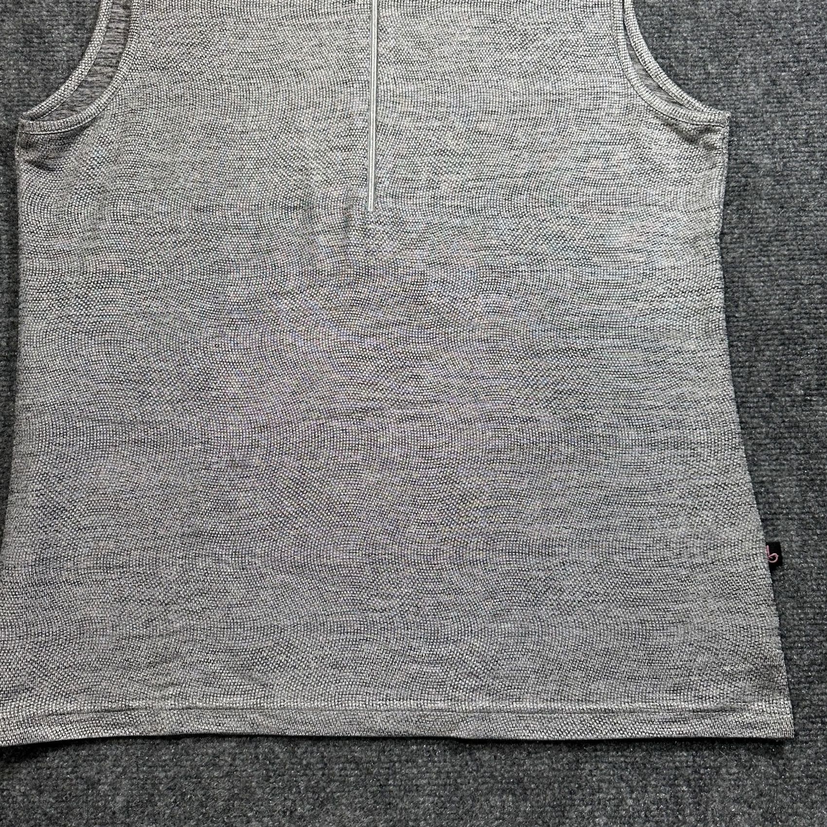 Vintage Birdee Sport Top Womens L Gray Knit Zip Neck Sleeveless Pullover Golf Size L / US 10 / IT 46 - 2 Thumbnail