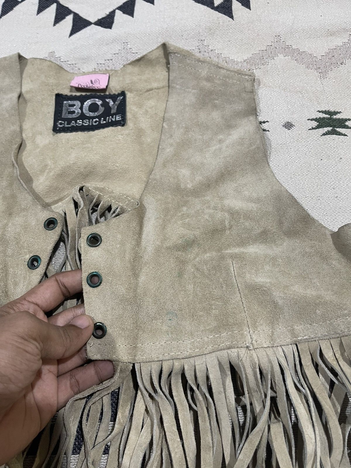 Vintage 70s/80s PEEKABOO BOY CLASSIC LINE SUEDE LEATHER WESTERN VEST Size S / US 4 / IT 40 - 5 Thumbnail