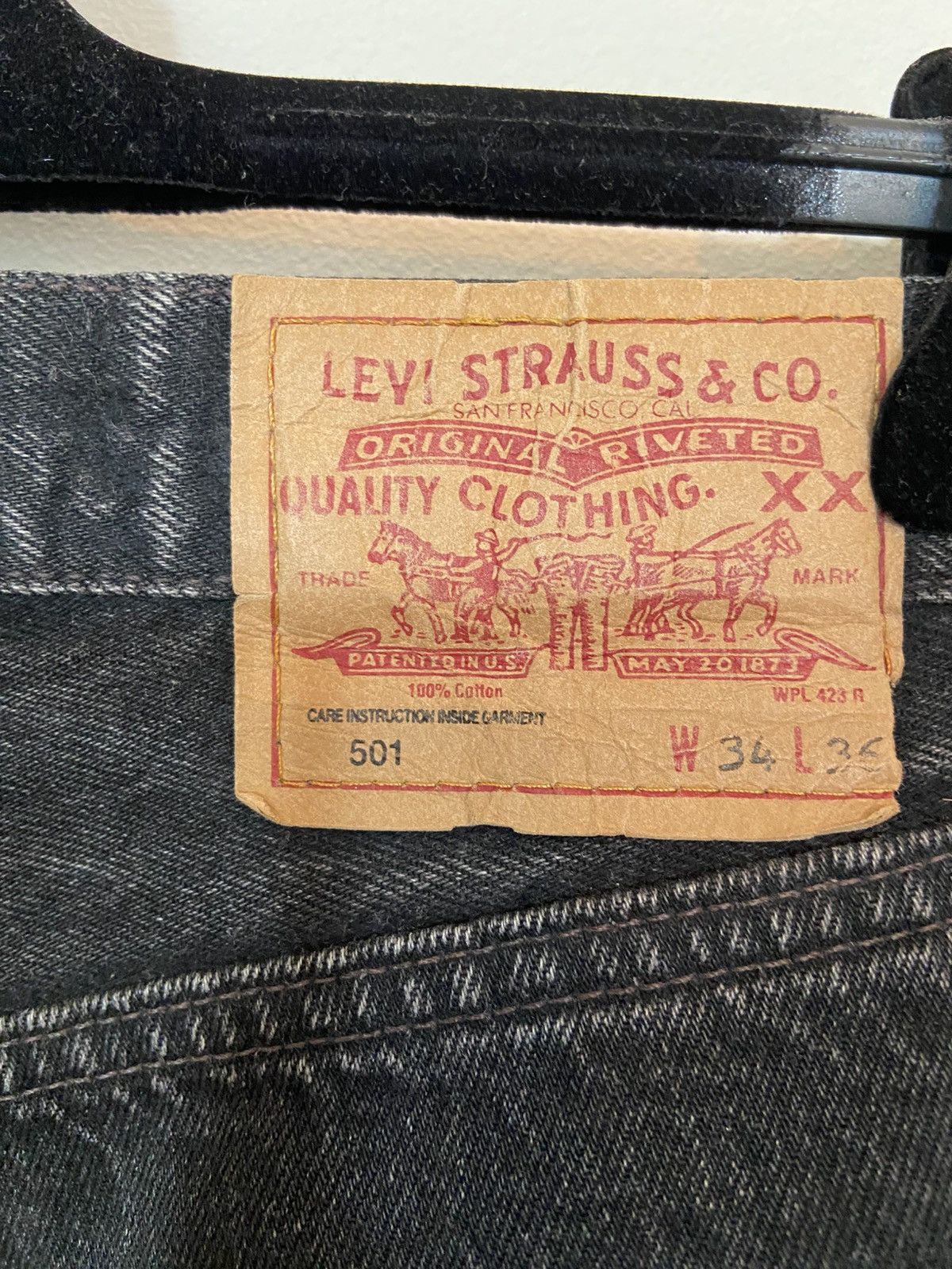 Levi's Levi’s 501 jeans in black denim Size US 32 / EU 48 - 8 Thumbnail