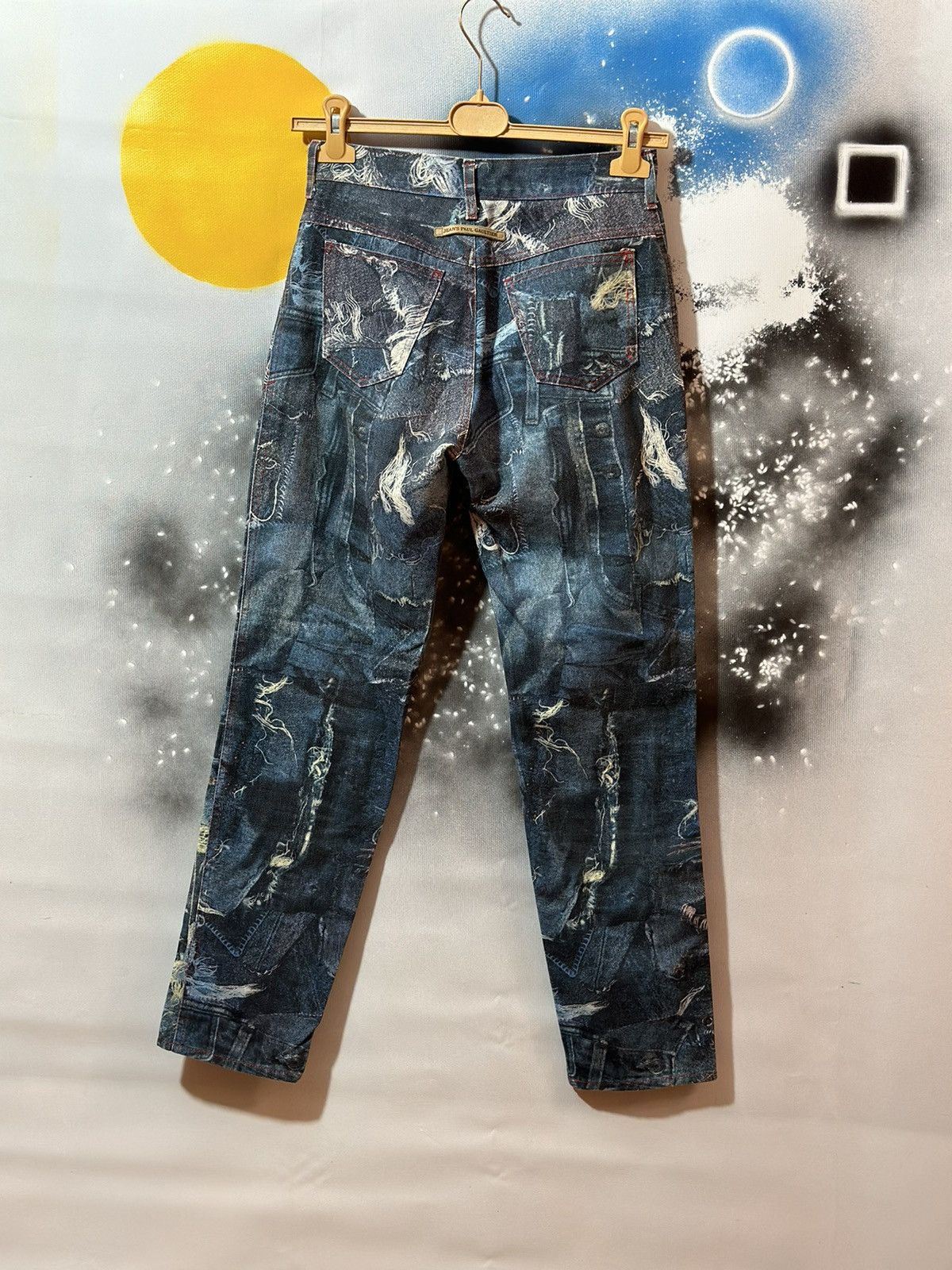 Japanese Brand × Jean Paul Gaultier 🩸RARE CRAZY🩸 Jean Paul Gaultier Insane Jeans Pants Size 27" / US 4 / IT 40 - 11 Thumbnail