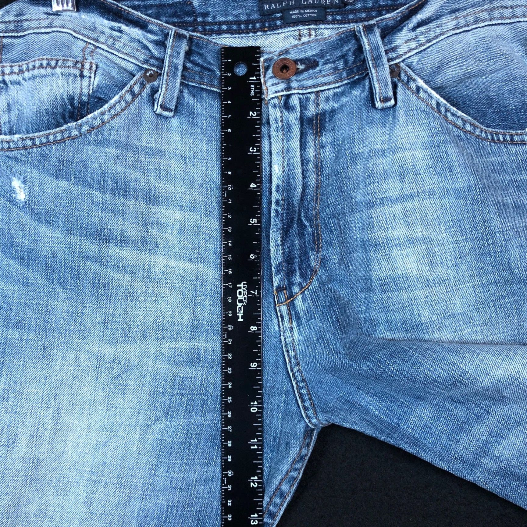 Ralph Lauren Ralph Lauren Mens Jeans Blue Denim Prescott 208 29x28 100% Cotton Distressed Straight Regular Jeans Mens Jeans Denim Blue 29x28 Size US 29 - 7 Thumbnail
