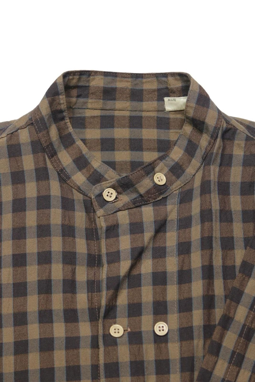 Vintage VINTAGE ARTISANAL MADE DOUBLE BREASTED TARTAN RAYON SHIRT Size US L / EU 52-54 / 3 - 3 Thumbnail