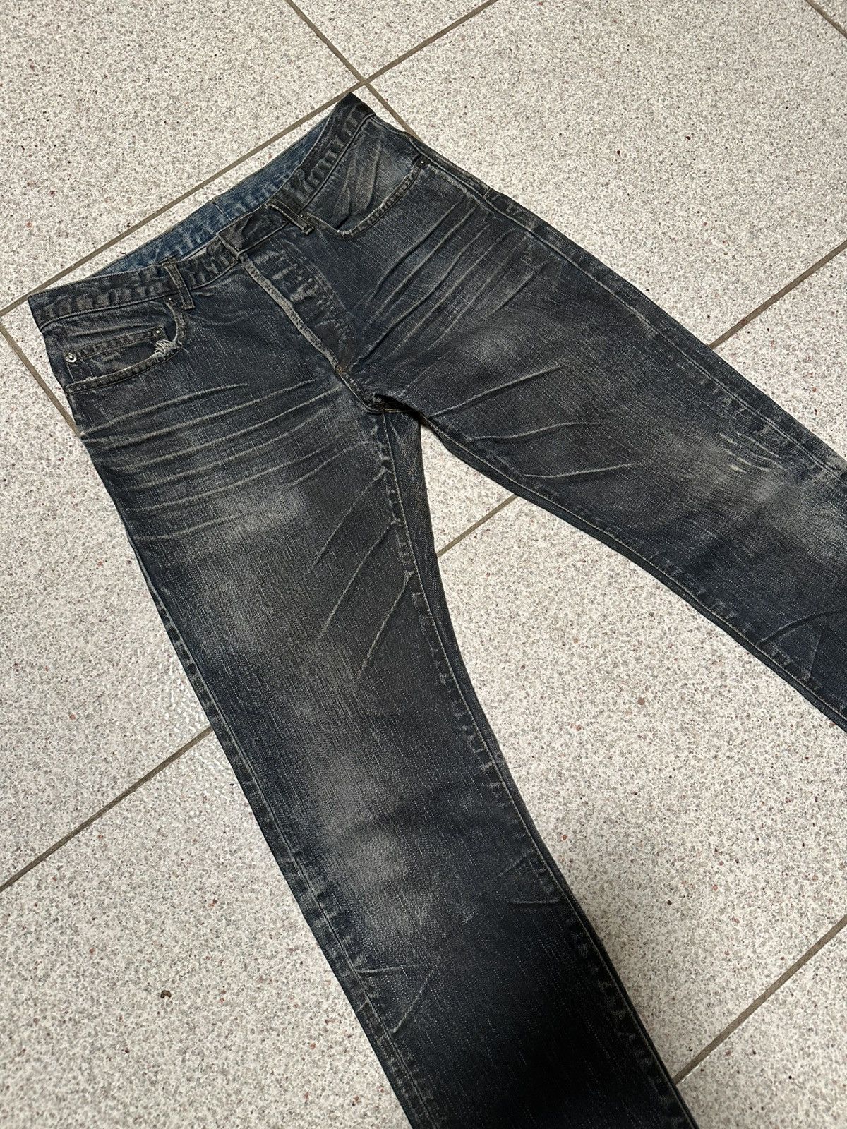 Dior Dior Homme SS03 “Follow Me” Mudwash Indigo Clawmark Denim Size US 30 / EU 46 - 2 Thumbnail