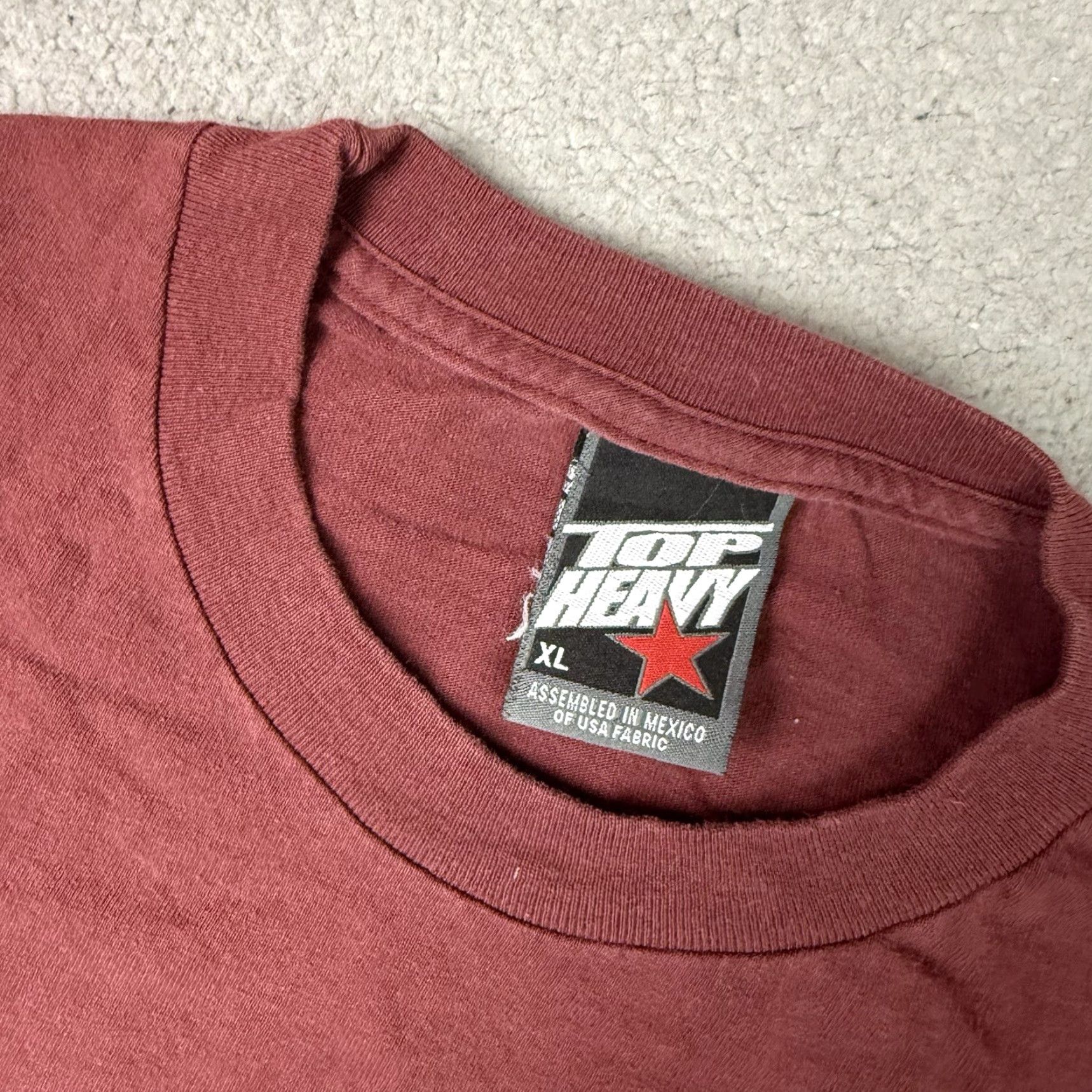 Vintage VINTAGE Top Heavy Shirt Mens XL Red Skull Flames Grunge Distressed 2000s T-Shirt Long Sleeve Crew Neck Graphic Print Size US XL / EU 56 / 4 - 4 Thumbnail