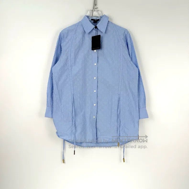 Louis Vuitton Louis Vuitton Blue dark full print shirt Size XXS / US 00 / IT 34 - 3 Thumbnail