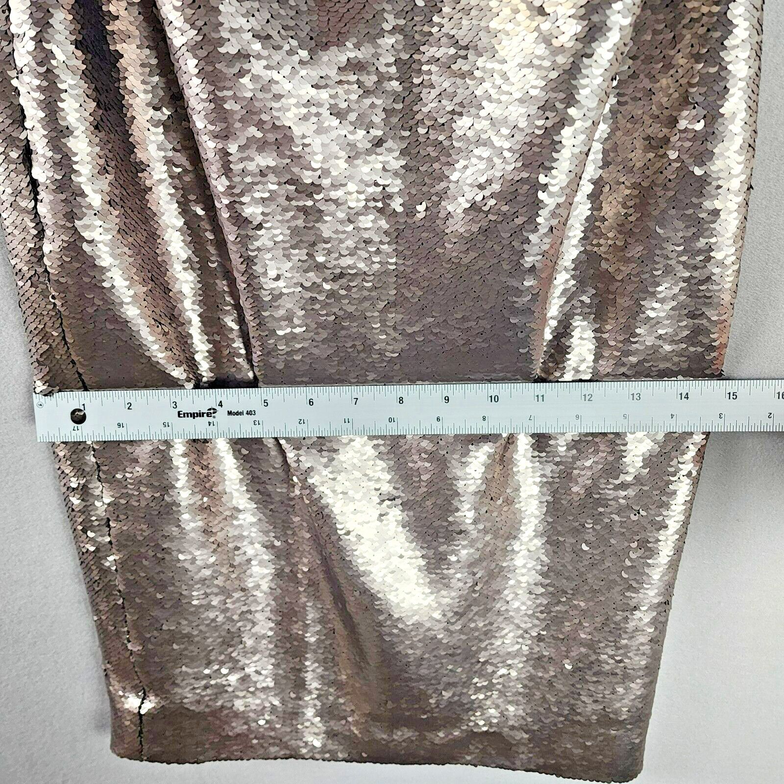 Vintage Angelys Balek Sequin Skirt Pewter Size 4 Size 27" / US 4 / IT 40 - 5 Thumbnail