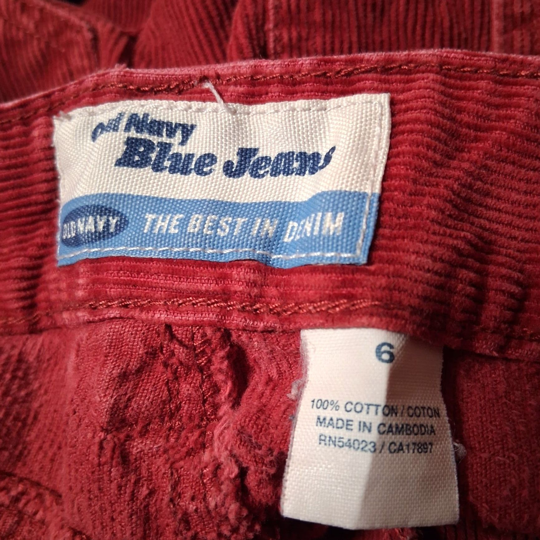 Old Navy VINTAGE Old Navy Corduroy Pants Women 6 Rust Cargo Button Fly Distressed Frayed Hem Casual Everyday Pants Womens Size 28" / US 6 / IT 42 - 5 Thumbnail